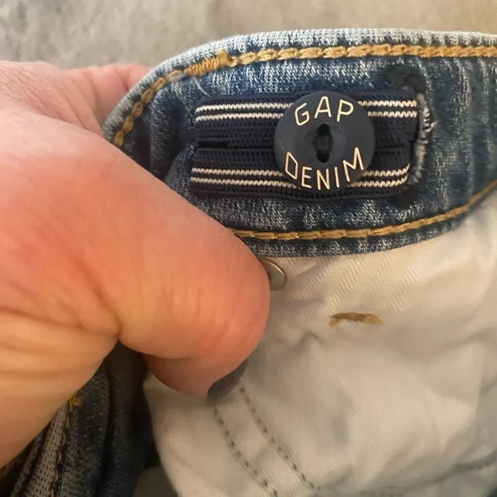 GAP super Skinny Ankle Jeans/Jeggings Sequin Stars size 7 girls *slim*